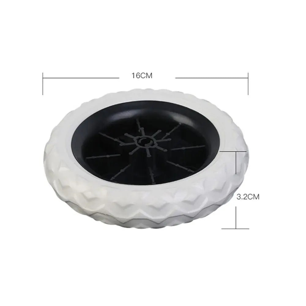 2Pcs Durable EVA Shopping Cart Wheels Flexible 6.3Inch Tire Wheel Anti Slip Replacement Travelling Trolley Caster Peaceful Pleasures Health and Wellness