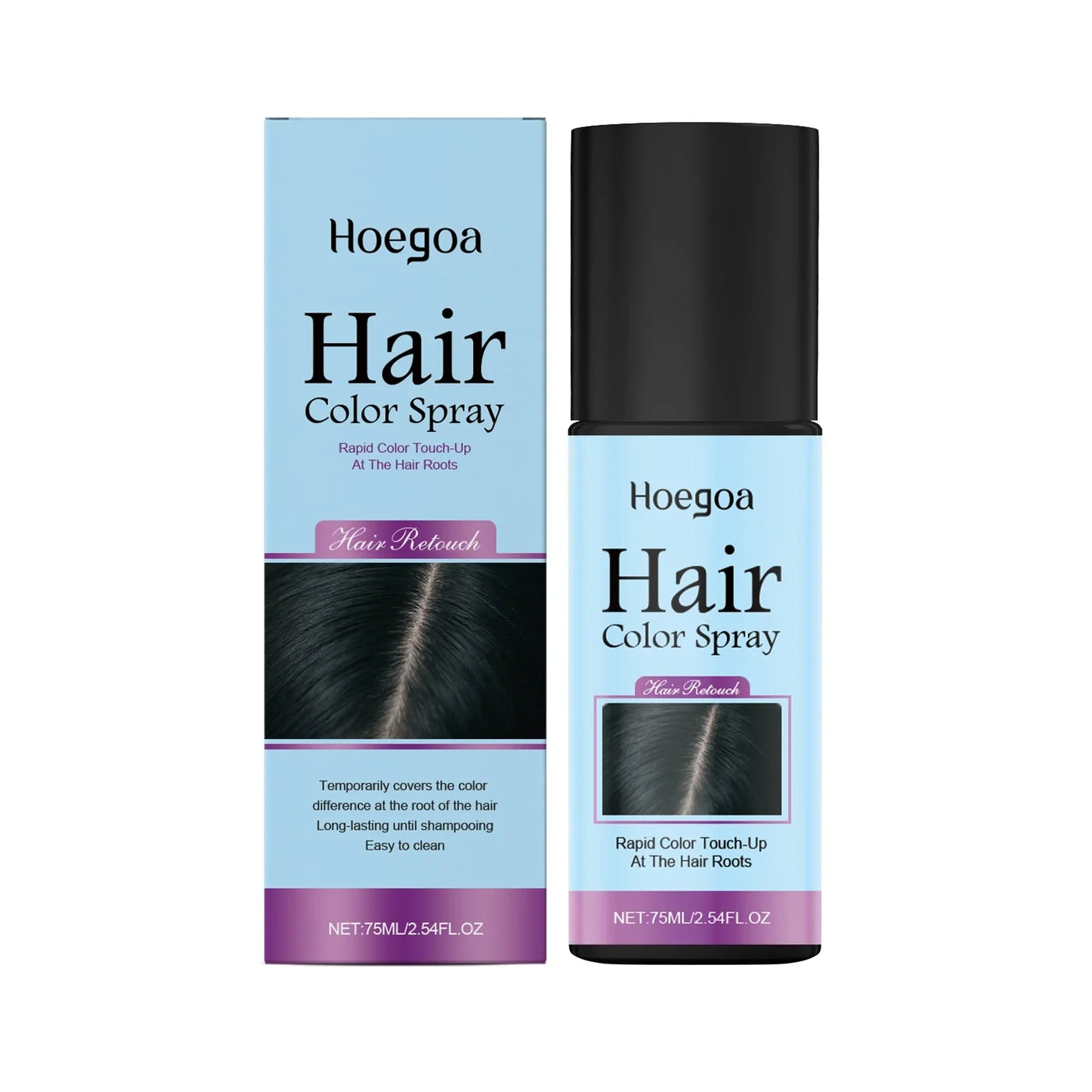 HOEGOA Temporary Hair Color Spray – Root & Gray Coverage