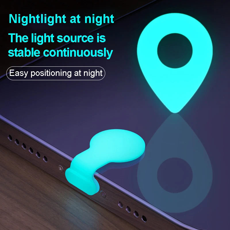 Phone Protector Micro Usb Luminous anti-loss Dust Plug Charm iphone 14 pro Accessories Rubber Plugs Type c Consumer Electronics Peaceful Pleasures Health and Wellness