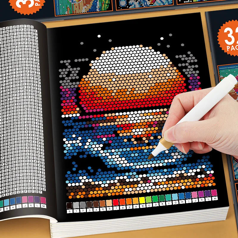 Stress Relief Pixel Art Coloring Book Adults Mystery Mosaic Number 32