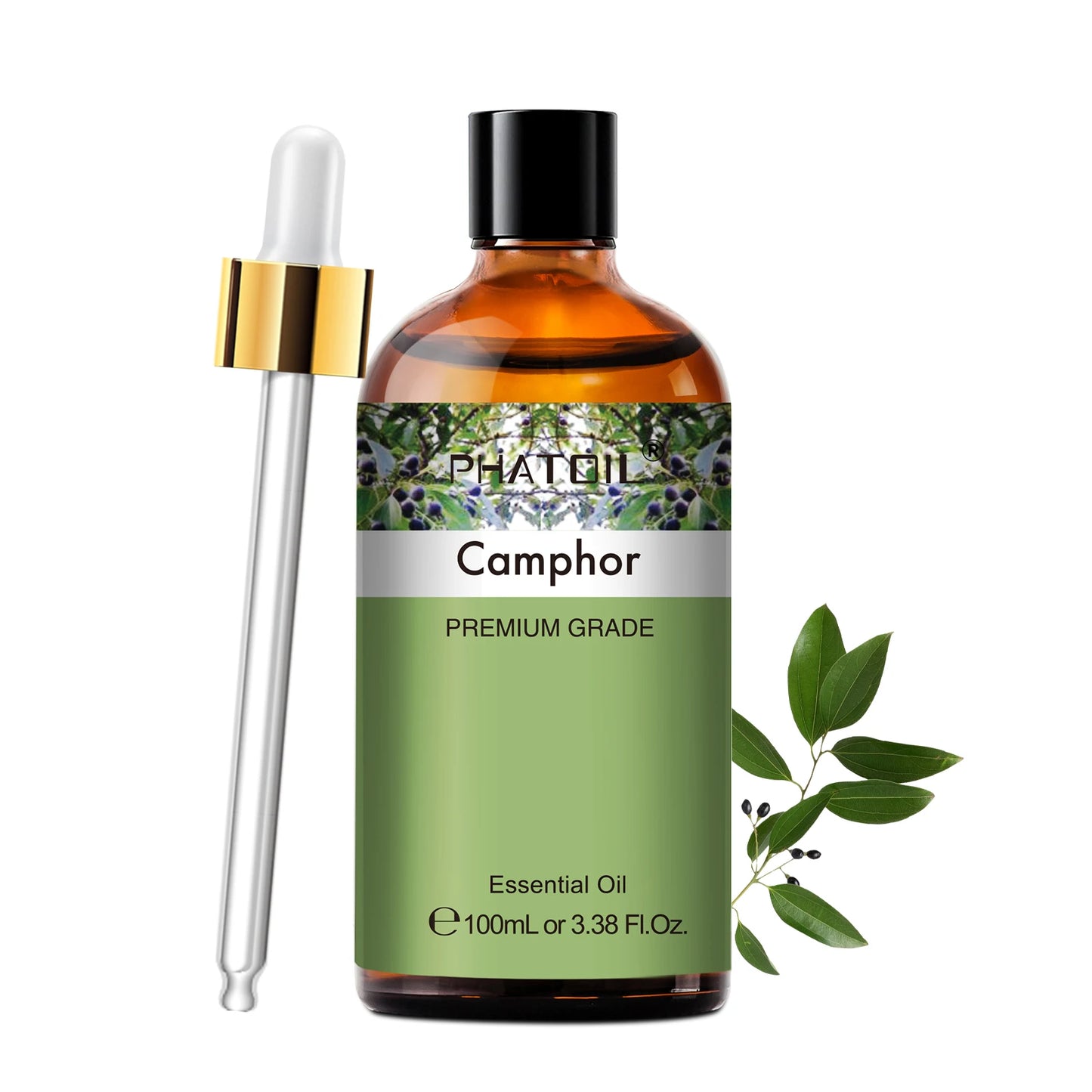 PHATOIL 2pcs/1pcs Lavender Aromatherapy Essential Oil For Diffuser,Candle Making-100ml Eucalyptus Jasmine Vanilla Cinnamon Oils Peaceful Pleasures Health and Wellness Camphor 100ml