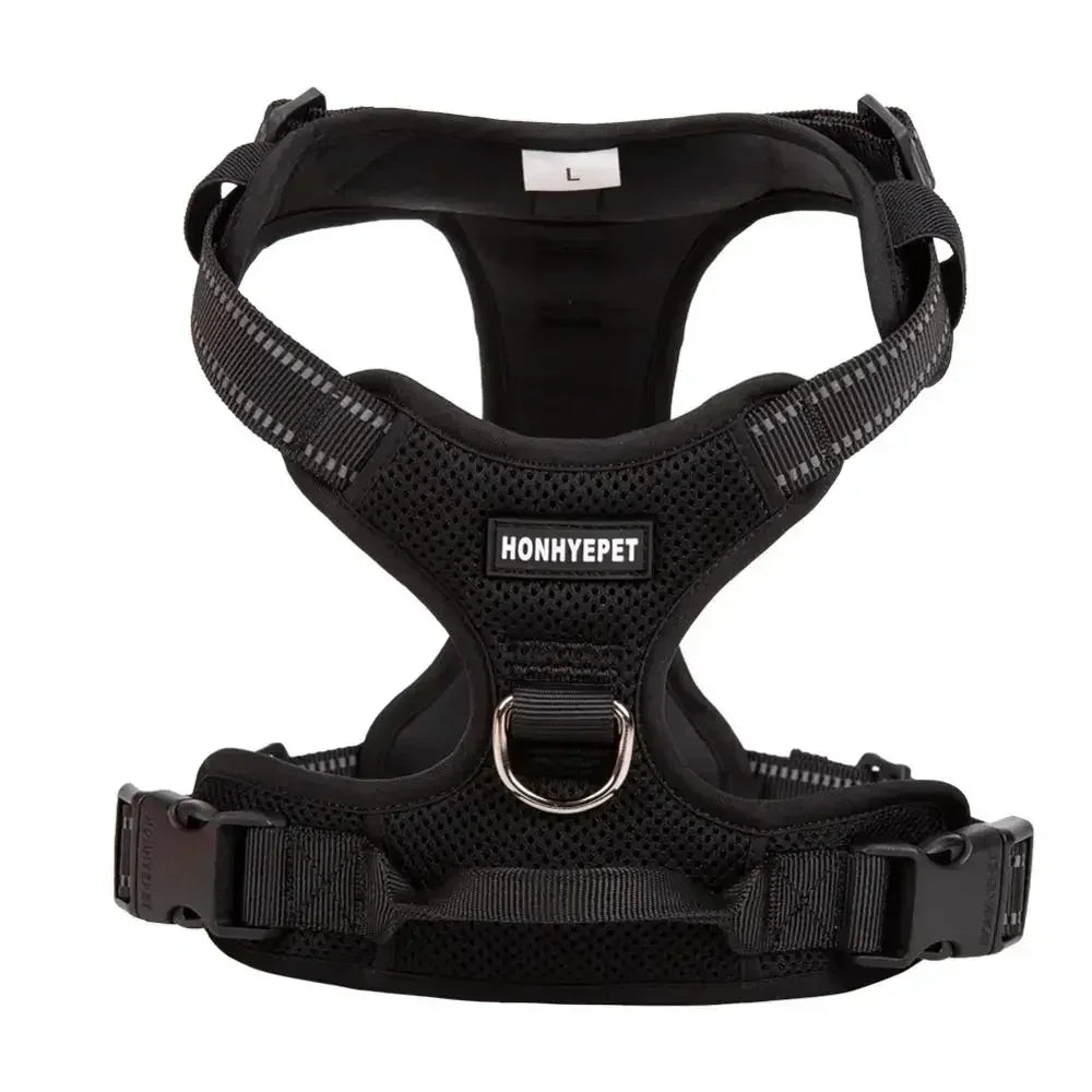 TRUELOVE Pet Harness Nylon Reflective Comfortable and Breathable Explosion-proof Small Medium Large Outdoor Camping HP5652 Peaceful Pleasures Health and Wellness BLACK XS france