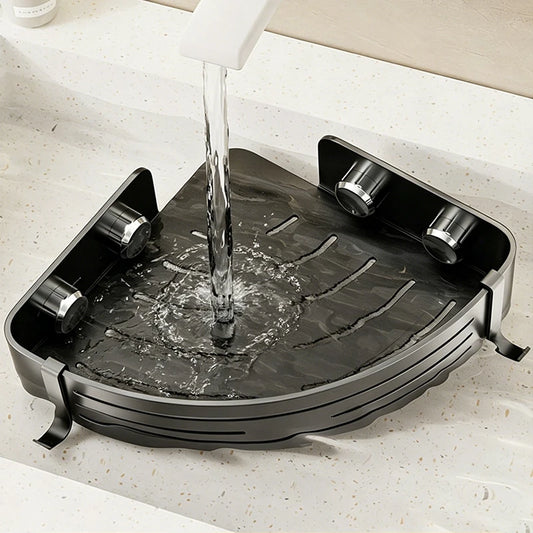 No-Drill Suction Cup Bathroom Corner Rack | Shampoo Shelf Bathroom Corner Rack Peaceful Pleasures Health and Wellness
