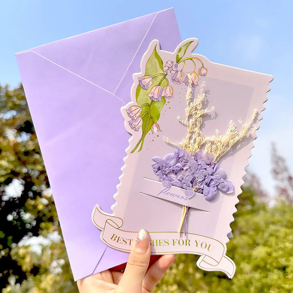 3D Dried Flower Standing Greeting Card | DIY Personalized Gift