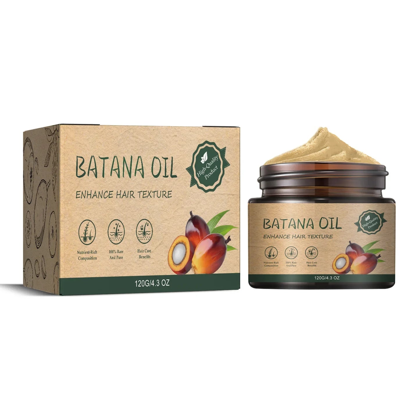 Batana Oil Hair Cream – Deep Moisture, Frizz Control & Shine