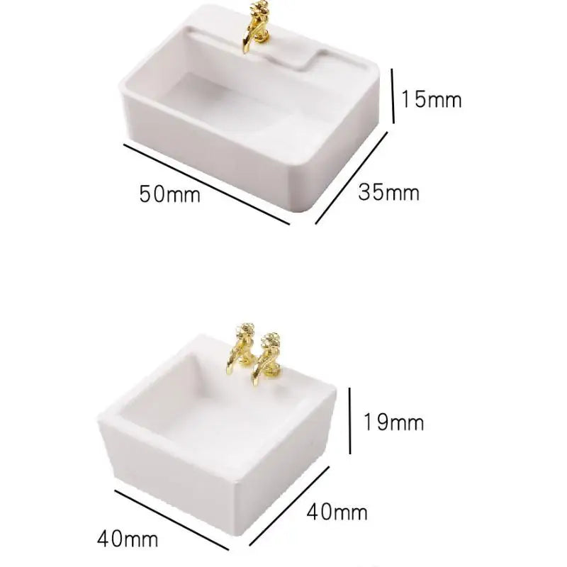 1/12 Scale Dollhouse Miniature Bathroom Sink – Realistic Decor