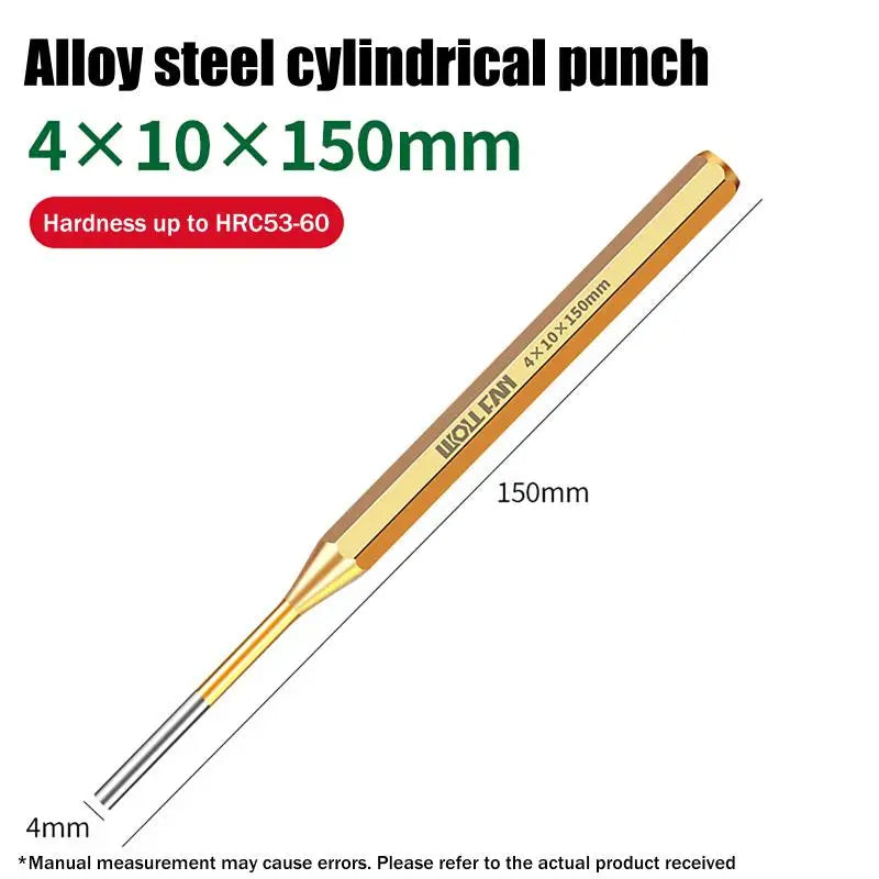 Brass Roll Pin Punch Tool 2–10mm | 150mm Chisel Cone Punch