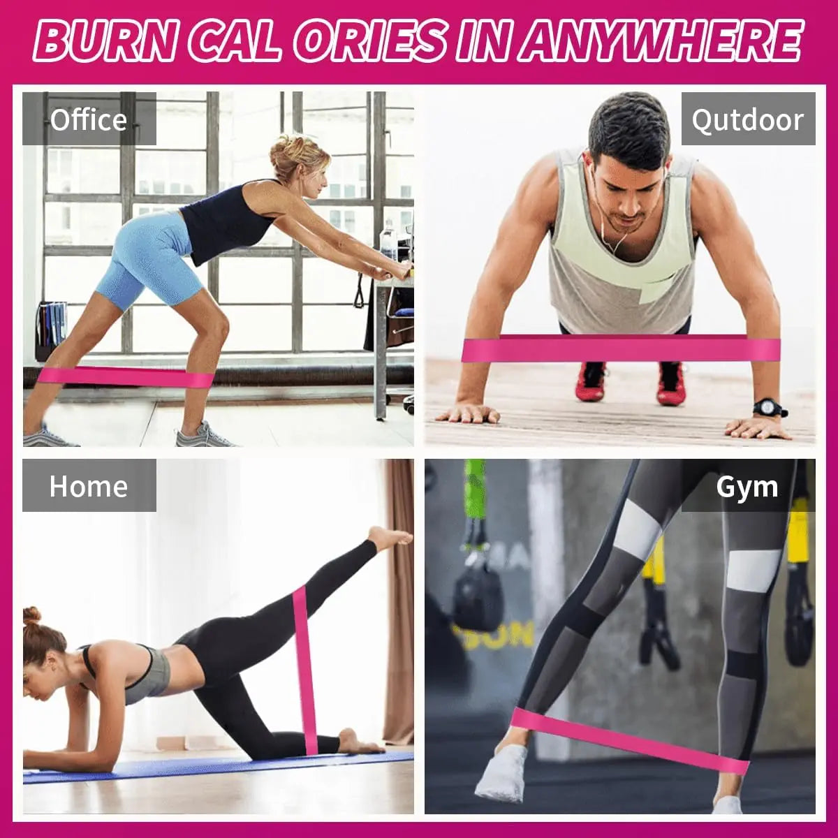 Different Resistance Bands Yoga Band Fitness Exercise Training Hip Tension Band Leg Squat Dance Elastic Loop Stretch Band Peaceful Pleasures Health and Wellness