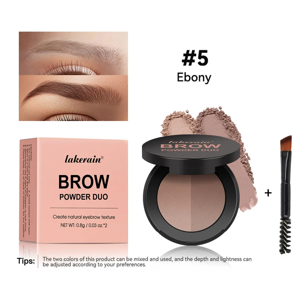 Two-Color Eyebrow Powder Duo – Waterproof Contour & Nose Shadow