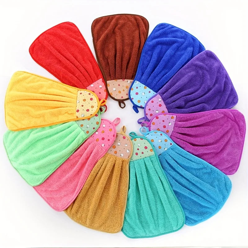 7Pcs Hand Towels Microfiber Towels Hook Towels Kitchen Bathroom Cleaning Absorbent Towels Children's Handkerchiefs Absorbent Peaceful Pleasures Health and Wellness