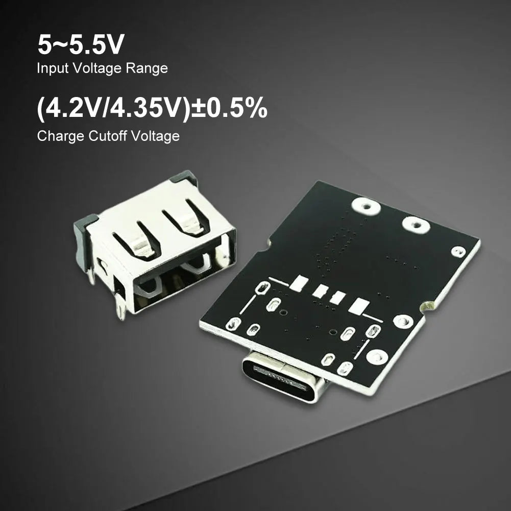 5V 2A Charge Discharge Integrated Module Type-C Input Charging Boost Power Board Support 4.2V Lithium Battery High-precision Peaceful Pleasures Health and Wellness