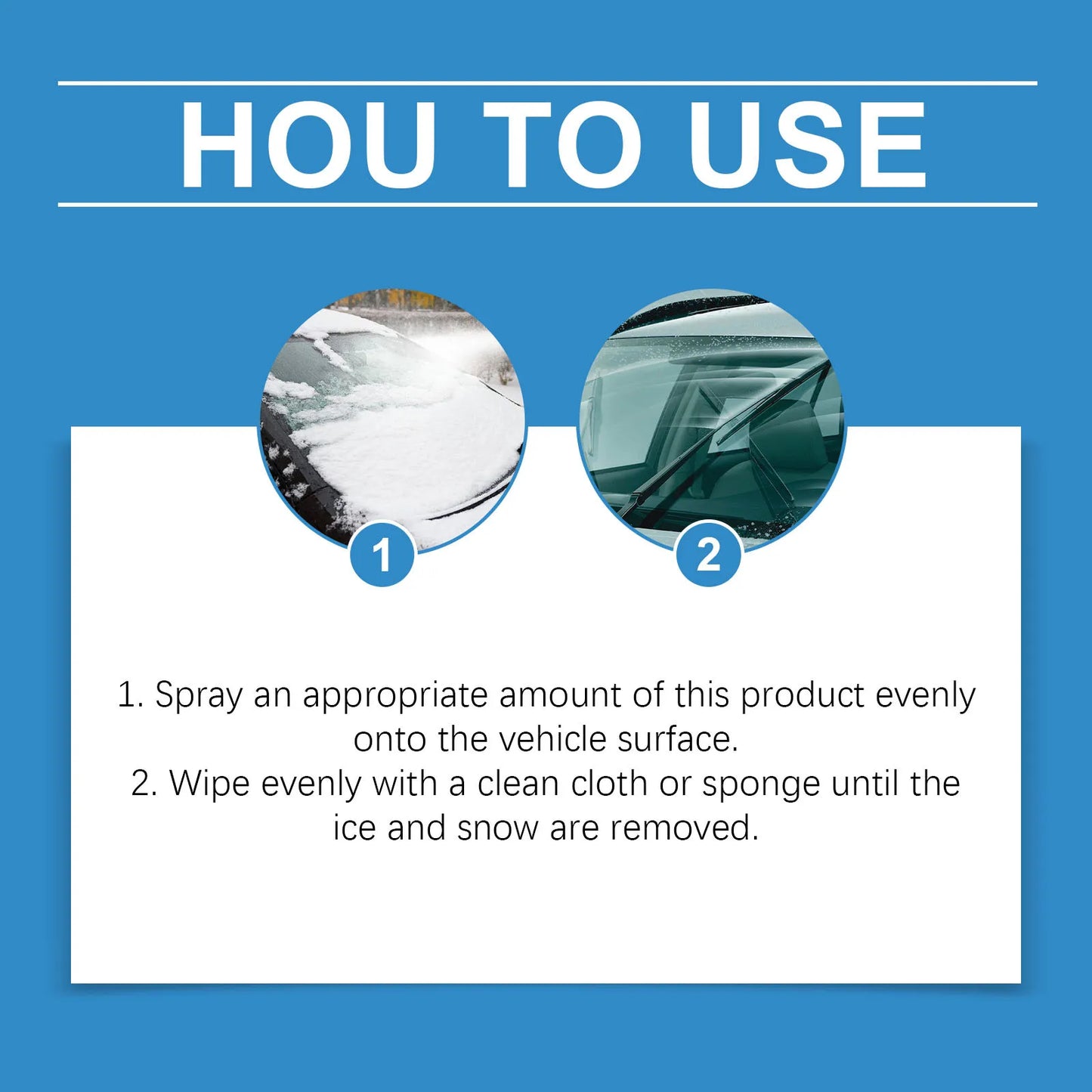 Car Windshield Deicer Spray – Instant Ice & Frost Remover