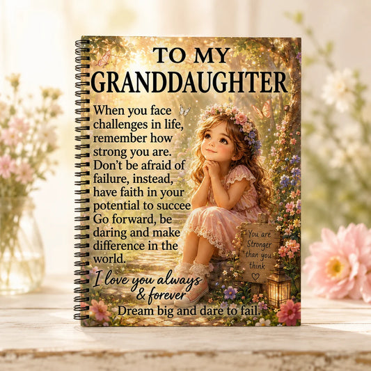 My Granddaughter Inspirational Notebook Filled Love Faith Peaceful Pleasures Health and Wellness