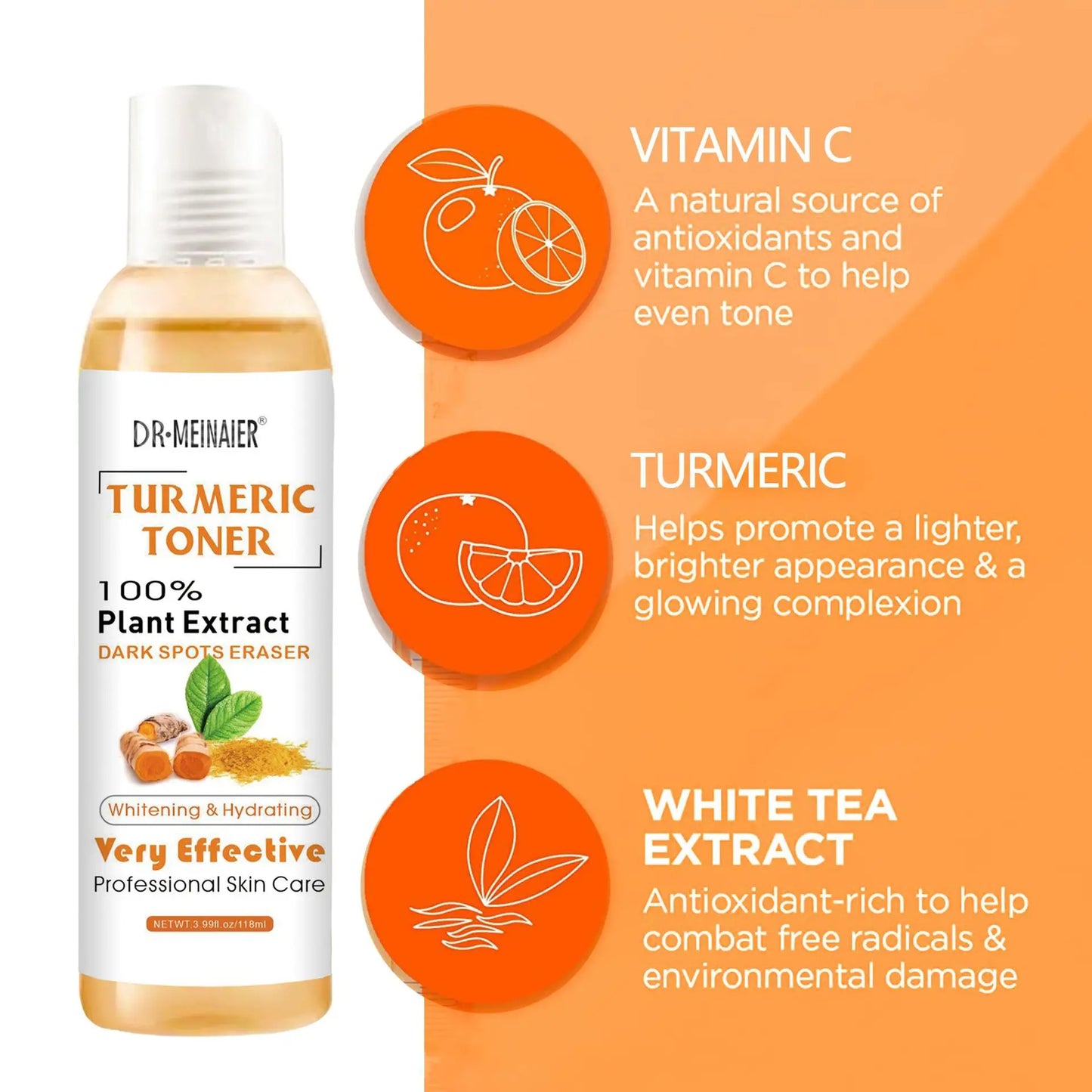 2pcs Tumeric Dark Spots Toner Spots Eraser Corrector Turmeric Fade Blemishes Dark Spot Remover Acne Remover Toner for Dark Skin Peaceful Pleasures Health and Wellness