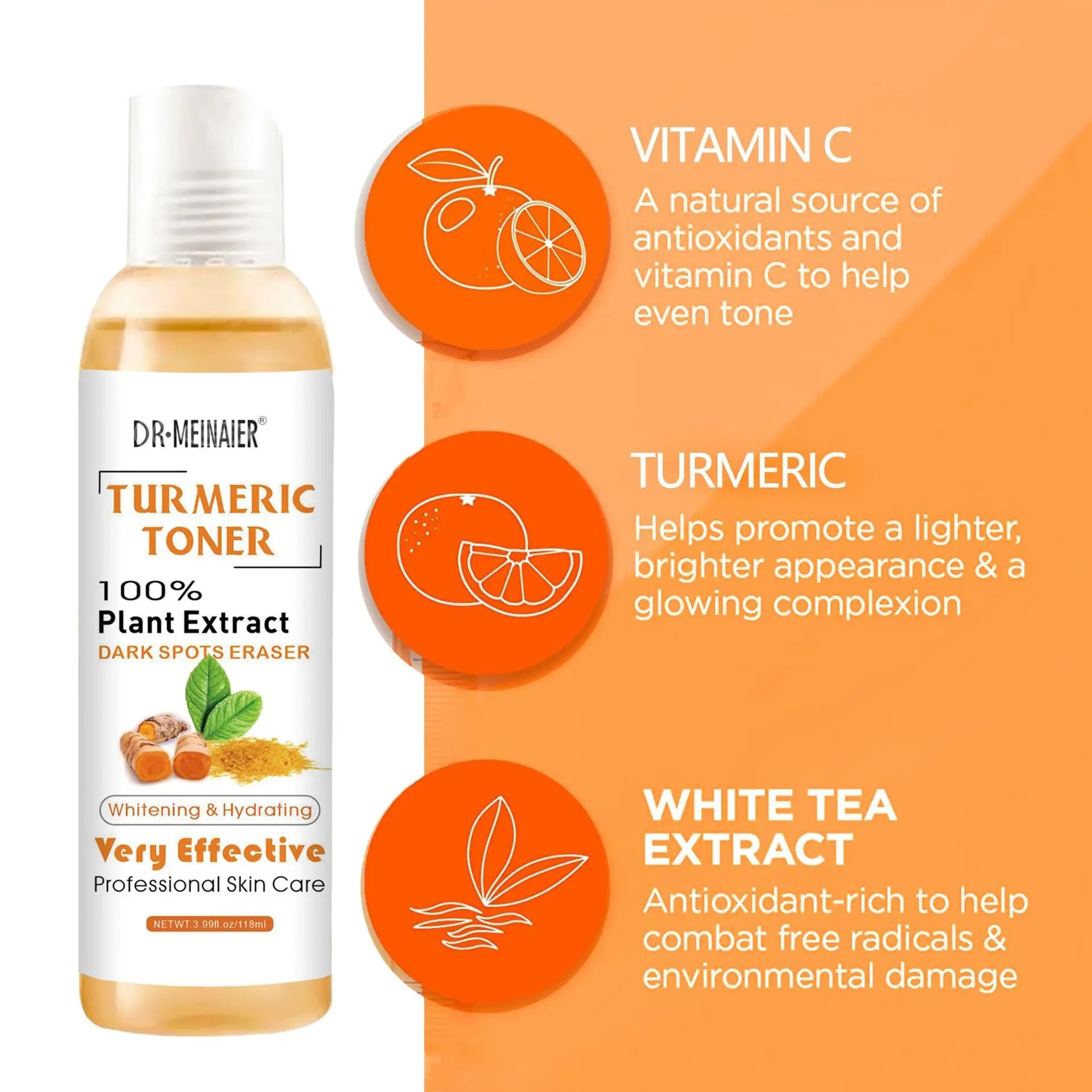 2pcs Tumeric Dark Spots Toner Spots Eraser Corrector Turmeric Fade Blemishes Dark Spot Remover Acne Remover Toner for Dark Skin Peaceful Pleasures Health and Wellness