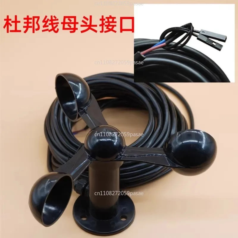 Three-Cup Anemometer Wind Speed Sensor for Microcontrollers