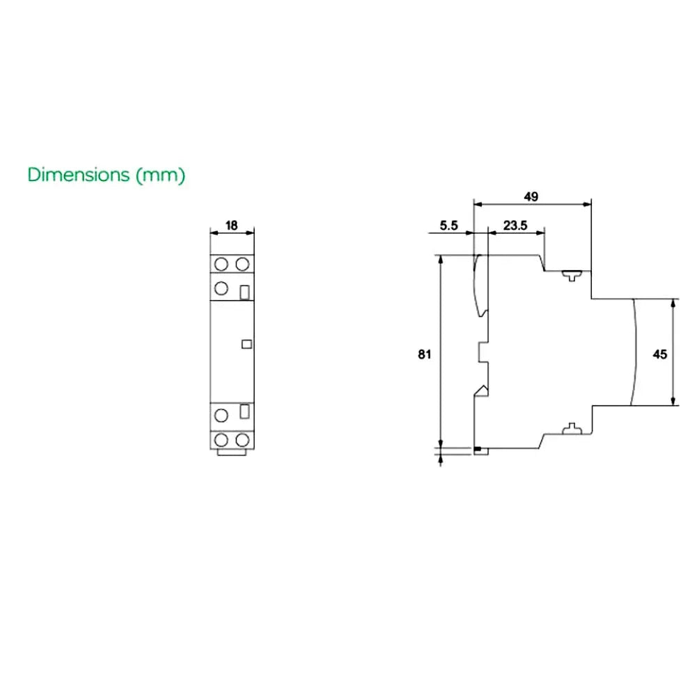 Household Industrial AC Contactor 220V 16A 2P Small Energy-Saving AC Contactor Rail Type Modular Peaceful Pleasures Health and Wellness