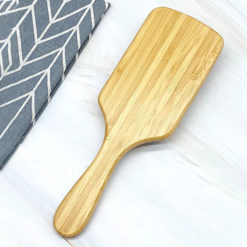 Bamboo Air Cushion Paddle Comb – Smooth & Tangle-Free Hair