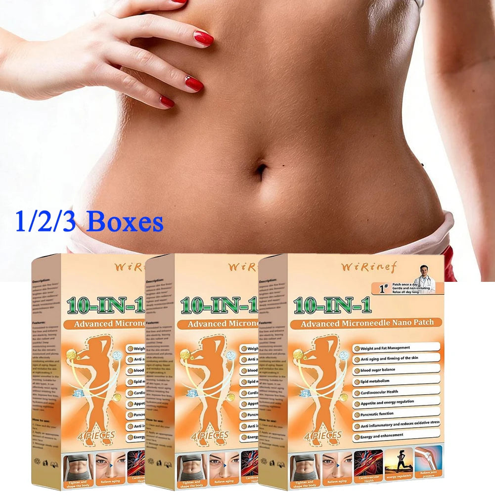 10 IN 1 Advanced Nano Microneedle Patch For Body Skin Daily Use External Application Care Sticker Breathable Adhesion ≤0.25mm Peaceful Pleasures Health and Wellness
