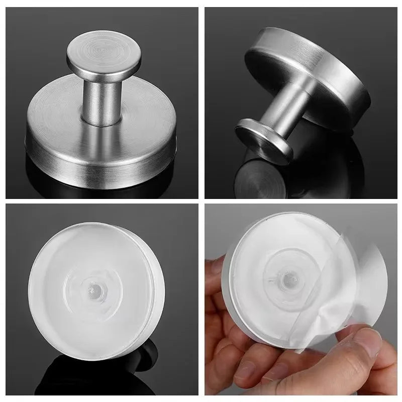 Stainless Steel Suction Cup Hooks | Waterproof Punch-Free Bathroom