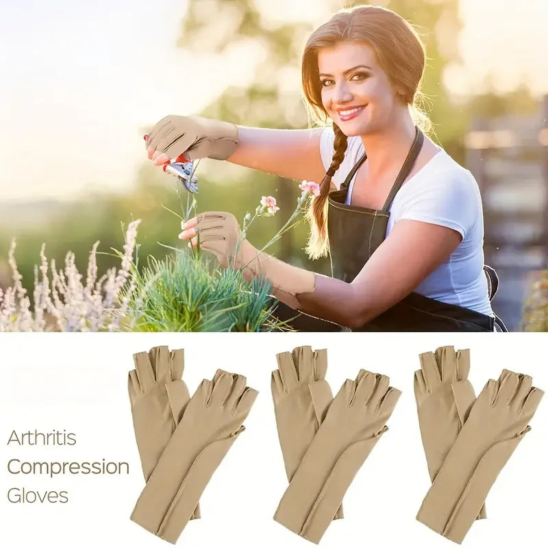 1 Pair Arthritis Compression Gloves, Fingerless Compression Glove For Arthritis For Men & Women, Open Finger Compression Glove Peaceful Pleasures Health and Wellness