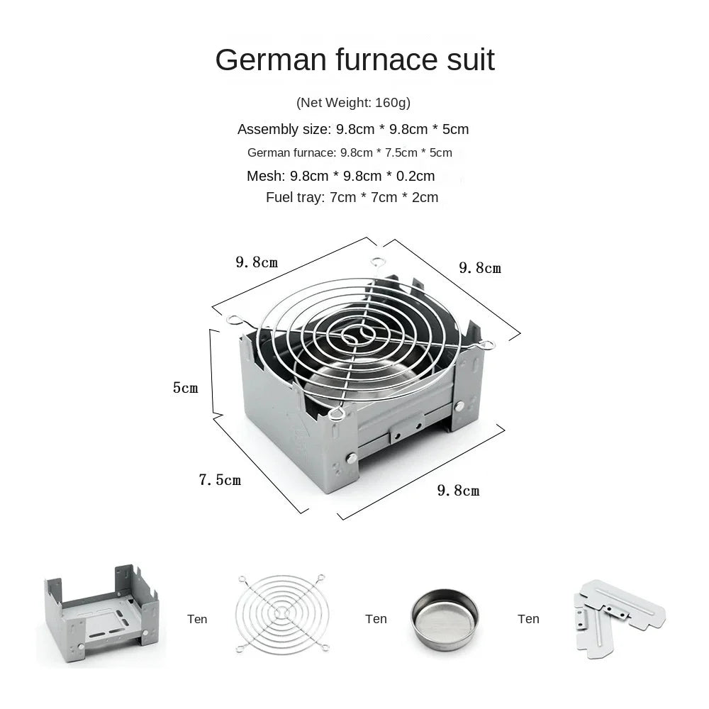 Portable Pocket Stove Backpacking Folding Stove Outdoor Travel Portable Stove Ultralight Alcohol Stove For Hiking Camping Peaceful Pleasures Health and Wellness suit