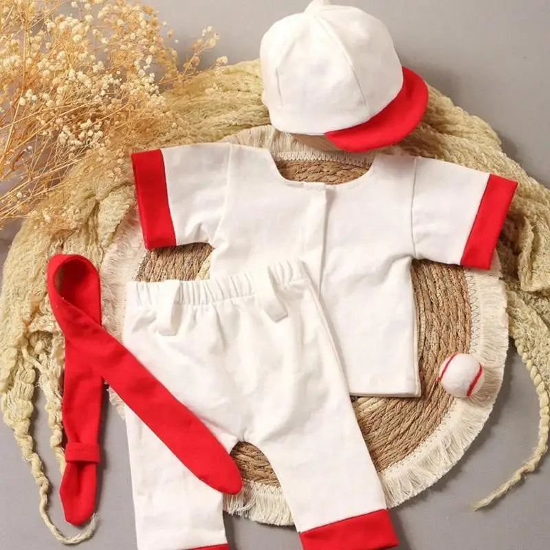 Newborn Baseball Uniform Photo Outfit Set | 0-6M Unisex