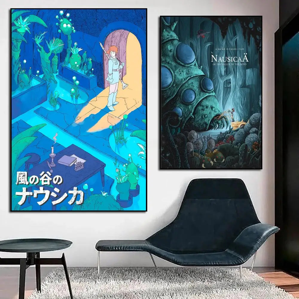 Nausicaä Valley of the Wind Anime Canvas Poster | Wall Art Anime Canvas Poster Peaceful Pleasures Health and Wellness