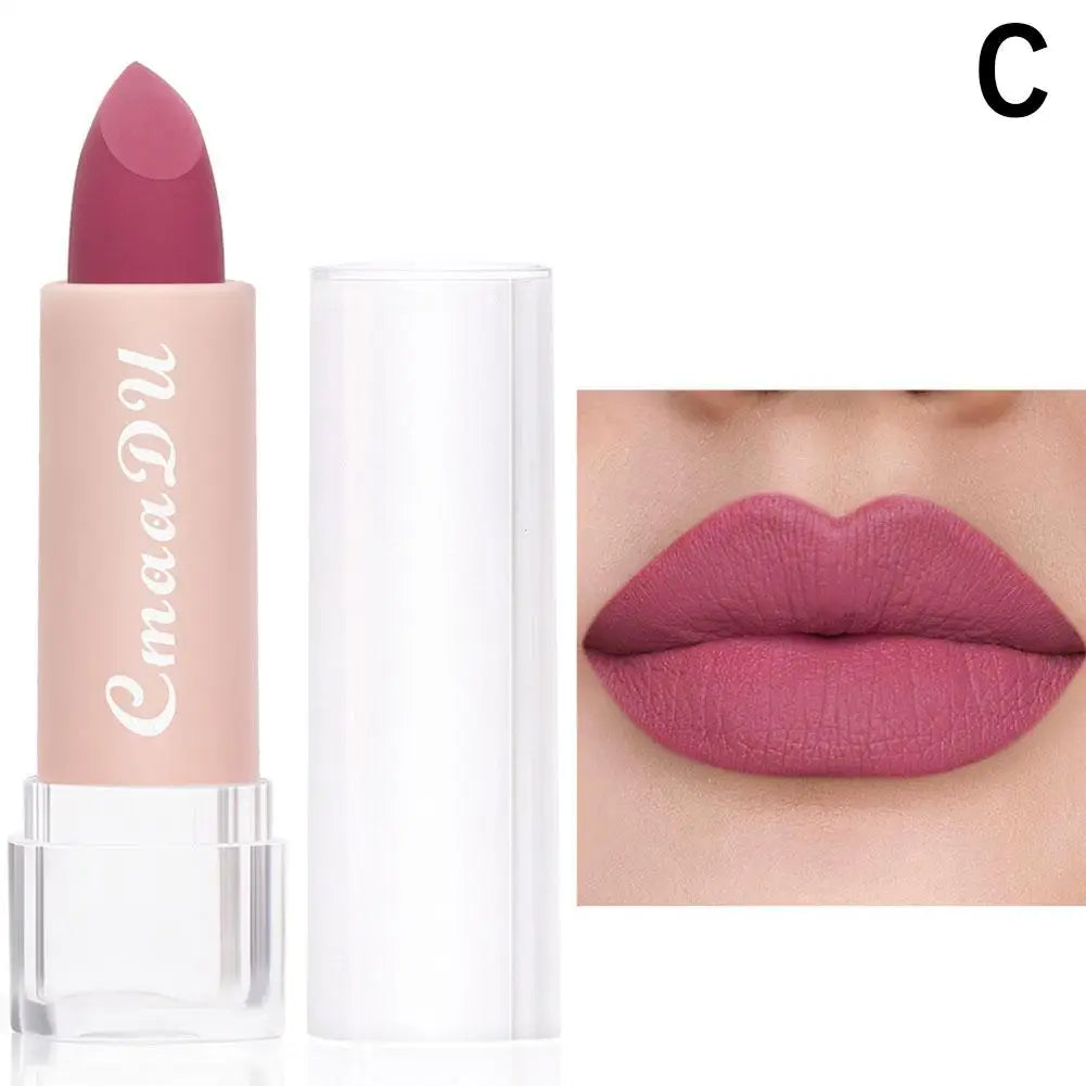 CmaaDu 15-Shade Matte Velvet Moisturizing Lipstick – Waterproof Long-Lasting Nude Lip Color for All-Day Wear Peaceful Pleasures Health and Wellness 03