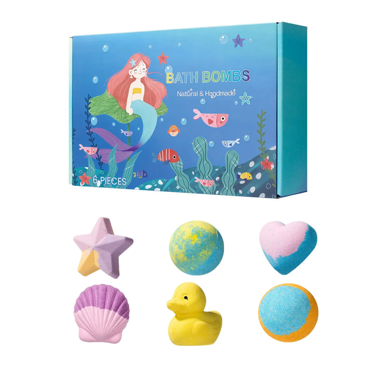 Organic Bath Bombs with Surprise Toys – Ocean Kids Gift Set