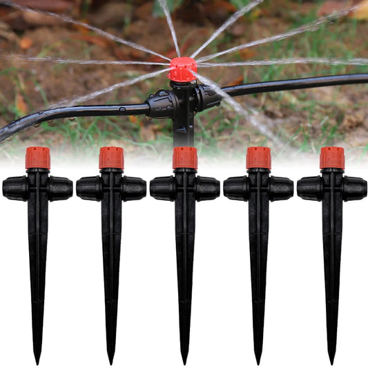 10/30Pcs Spiked Dripper Sprinkler 8 Hole Drop Emitter All Round Scattering Sprinkler Garden Flower Watering Irrigation Supplies Peaceful Pleasures Health and Wellness