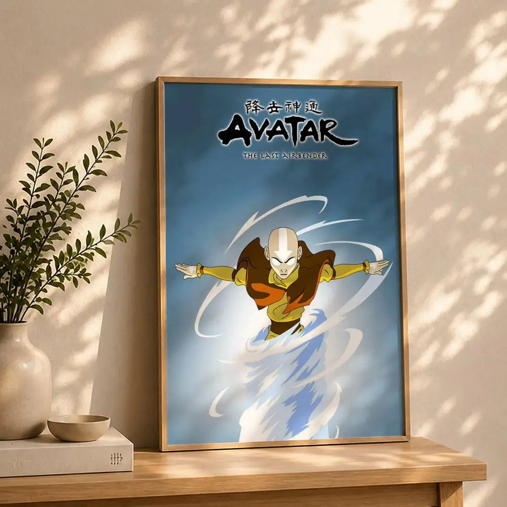 Animation A-Avatar: The Last AirbenderS Poster HD Self Adhesive Waterproof Wall Art Ideal for Home Office Dorm Bedroom Great Peaceful Pleasures Health and Wellness White12 50X70cmNoframe
