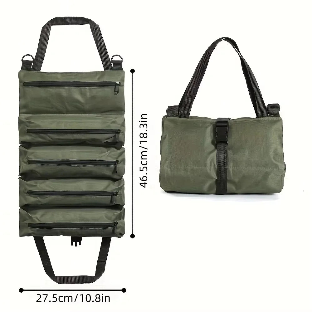 Canvas Roll-Up Tool Organizer | Wrench Roll Storage Bag