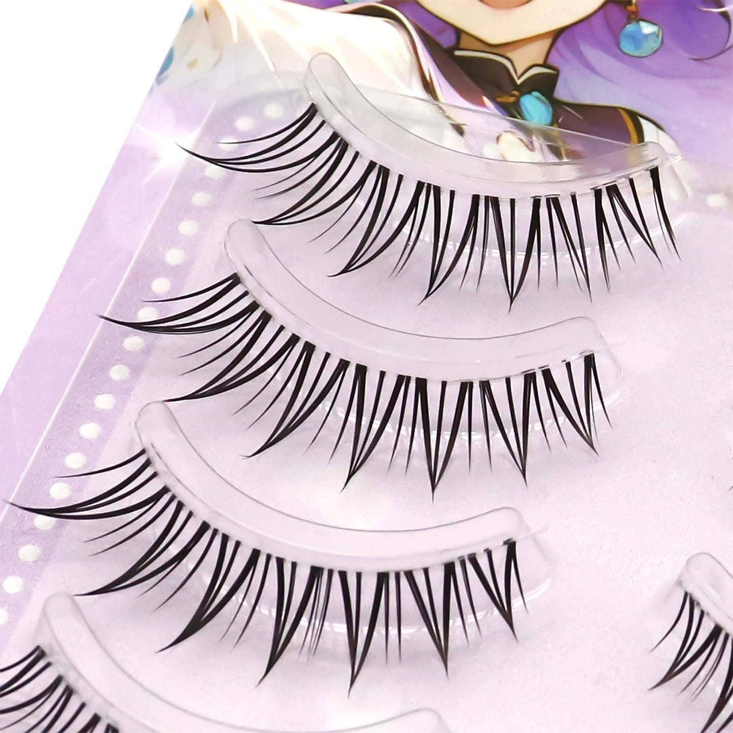5pair Foxes False Eyelashes Full Strip Clear Thin Band Design Dense Natural Eyelash Extension For Daily Makeup Party Photography Peaceful Pleasures Health and Wellness