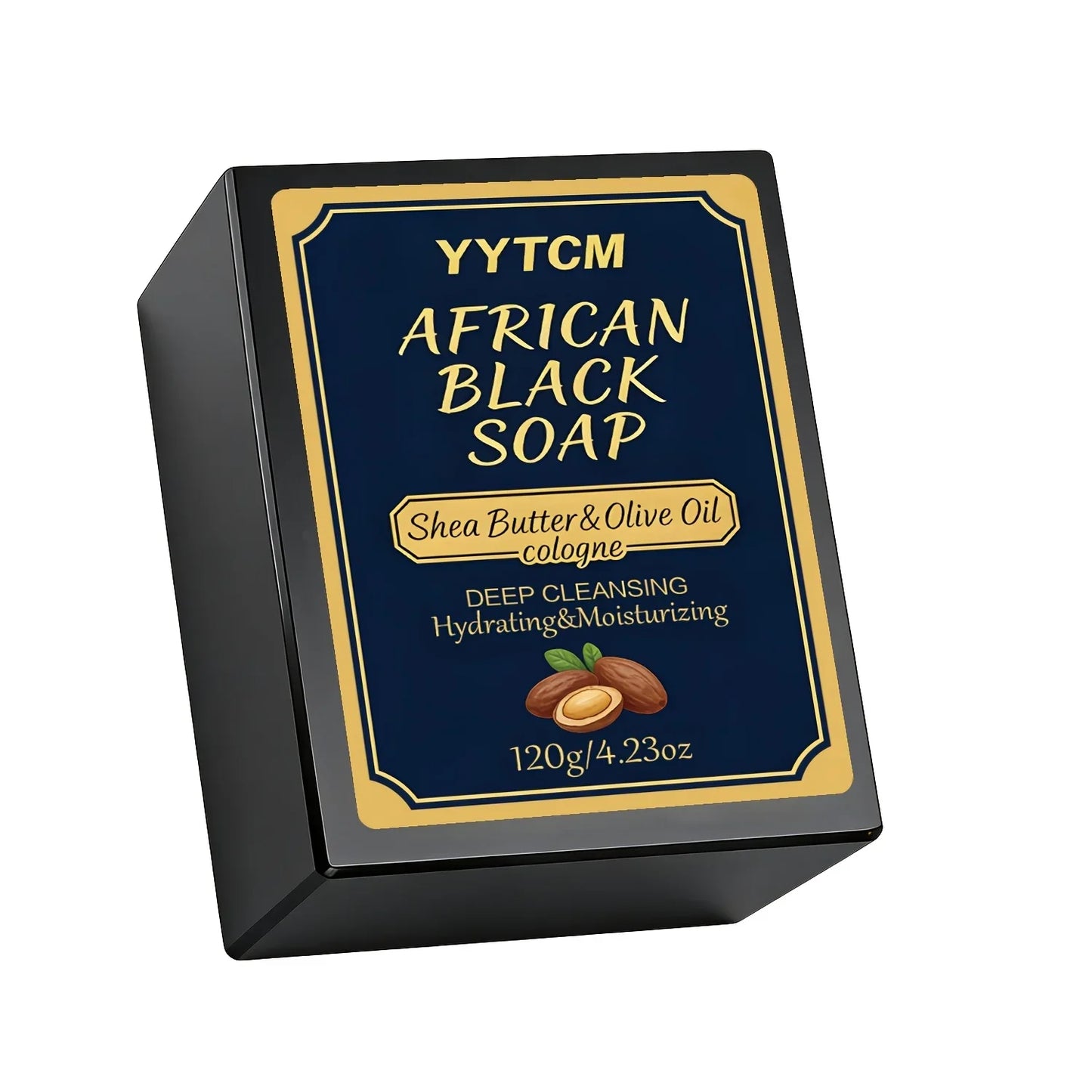 African Black Soap & Bamboo Charcoal Bar – Shea Butter & Olive Oil