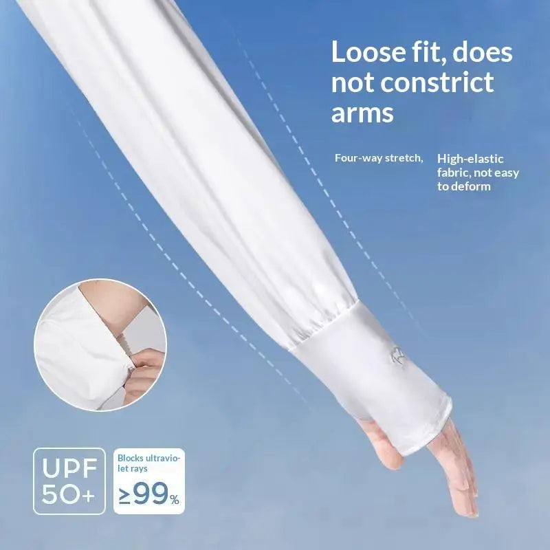 Women's UPF 50+ Ice Silk UV Sun Protection Arm Sleeves | Cooling