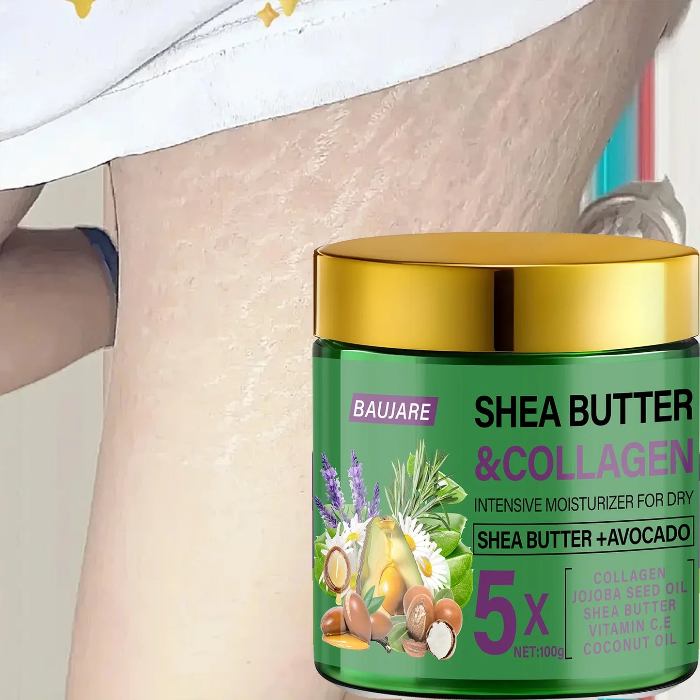 Shea Butter & Collagen Face Cream – Dry Skin Moisturizer