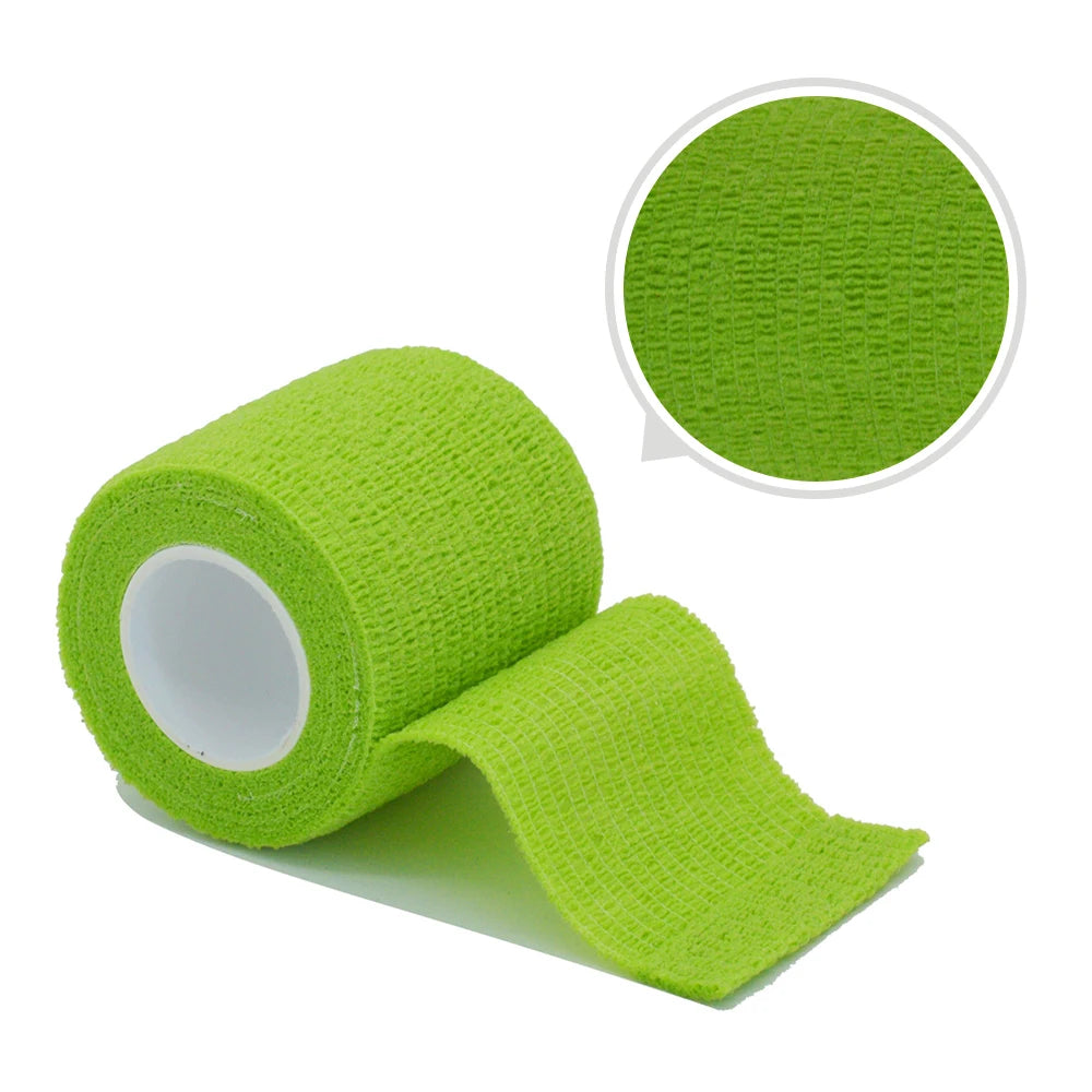 2.5/5/10cm*4.8m Gauze Bandage Self-adhesive Breathable Elastic Bandages for Sports Fixing Finger Wrist Leg Sports Protector Peaceful Pleasures Health and Wellness