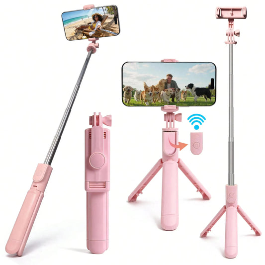 1PC Selfie Stick Wireless Selfie Stick With Tripod Stand Selfie Stick , Remote Control, Phone Holder And Built-In Tripod Peaceful Pleasures Health and Wellness