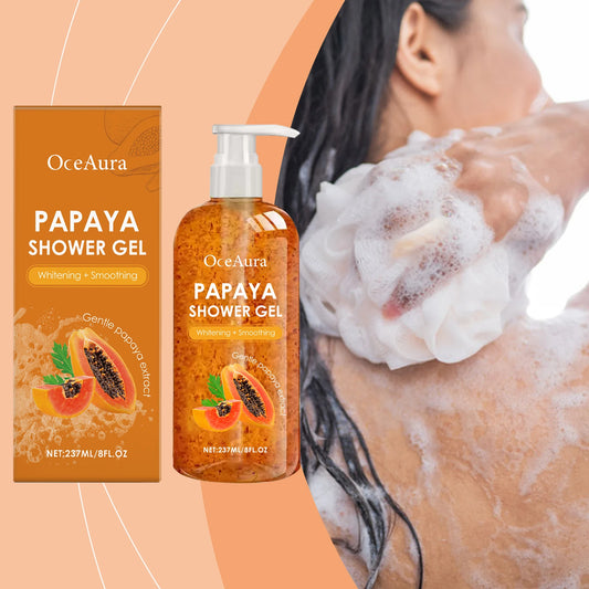 OceAura Papaya Shower Gel – Moisturize, Brighten & Cleanse Moisturizing Shower Gel Peaceful Pleasures Health and Wellness