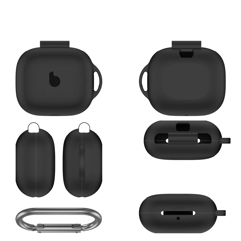 High Quality Protective Cover For Powerbeats Pro 2 Sports Headphones Silicone Protective Case Simple Dustproof With Hook Peaceful Pleasures Health and Wellness black