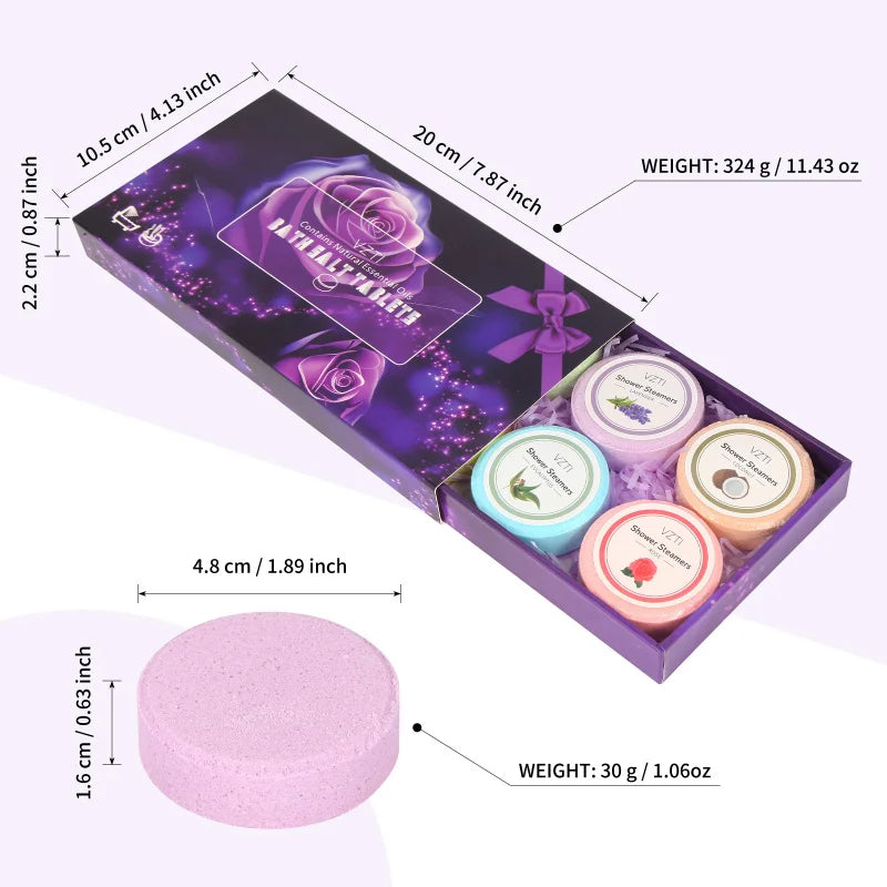 30g * 8 aromatherapy essential oil bath salt tablets shower tablets soaking tablets foot bath tablets gifts for women and family Peaceful Pleasures Health and Wellness