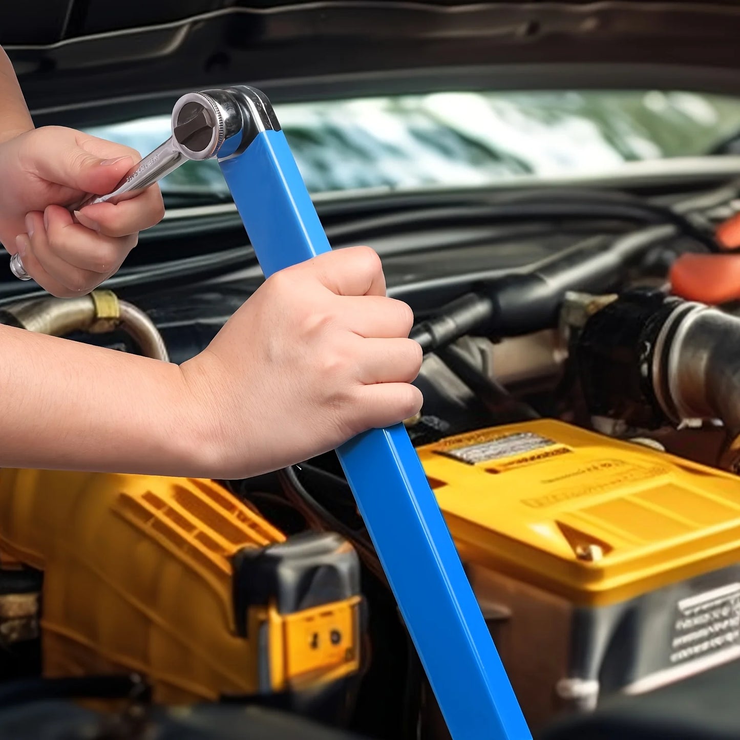 Multifunctional Telescopic Ratchet Wrench Universal Square Drive