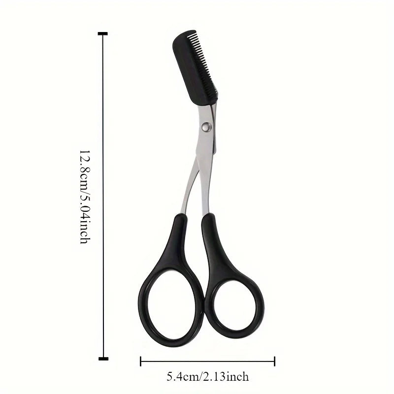 Stainless Steel Eyebrow Trimming Scissors With Comb, Safe Eyebrow Trimming Makeup Tool, Precise Creation Of Perfect Eyebrow Shap Peaceful Pleasures Health and Wellness