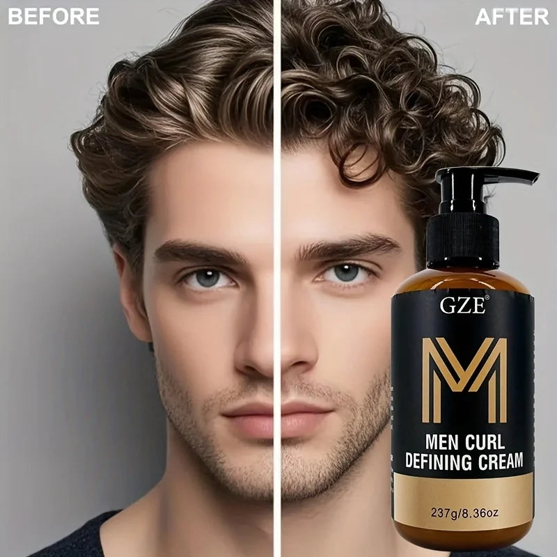 GZE Men's Curl Defining Cream – Frizz Control & Hydration Curl Defining Cream Peaceful Pleasures Health and Wellness