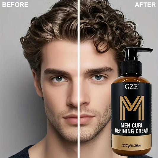 GZE Men's Curl Defining Cream – Frizz Control & Hydration Curl Defining Cream Peaceful Pleasures Health and Wellness
