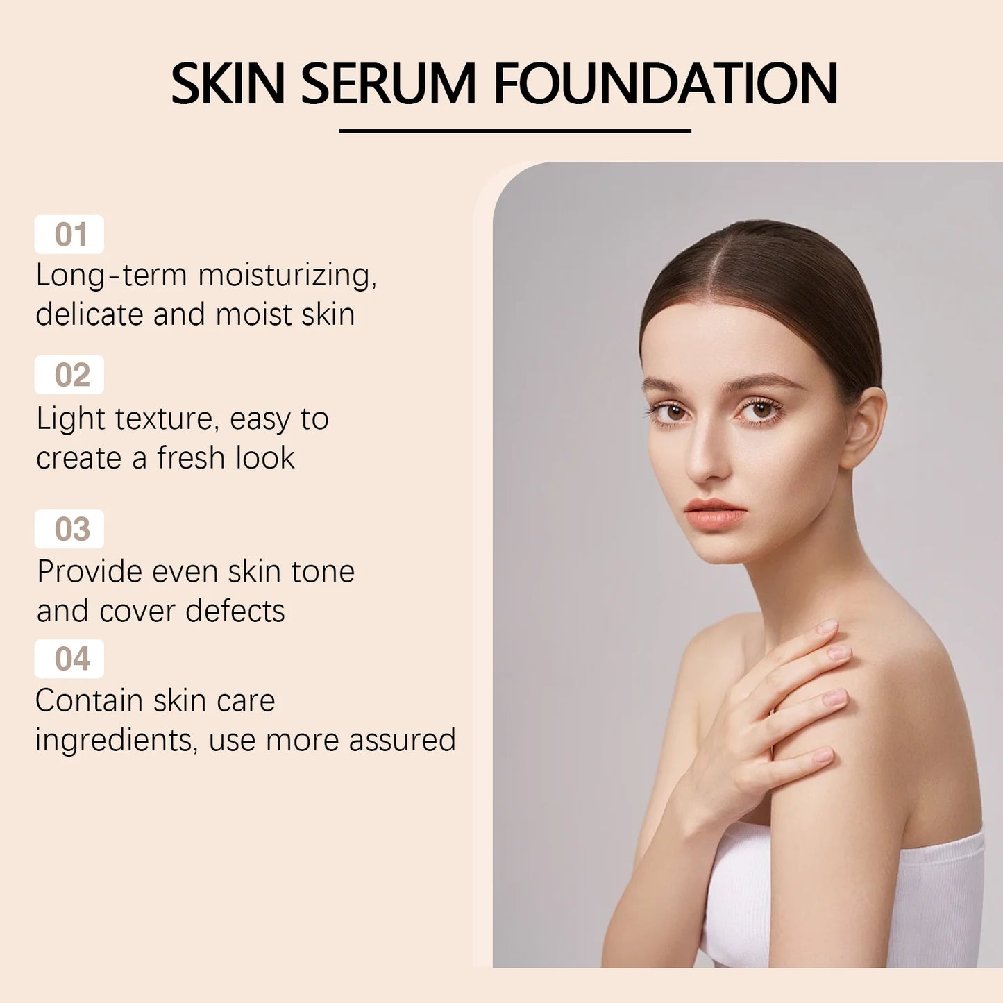 WEST MONTH Moisturizing Liquid Foundation – Waterproof 30ml