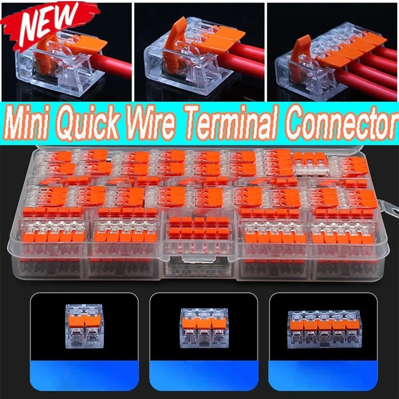 Push-In Lever Wire Connectors 2/3/4/5 Pin Terminal Block Set Lever Wire Connectors Peaceful Pleasures Health and Wellness