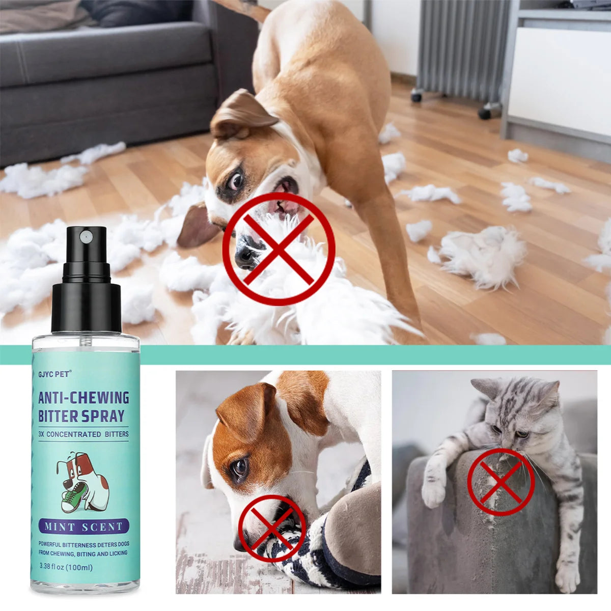 Bitter Apple No Chew Spray Dogs Pet Safe Training Aid Stop Furniture