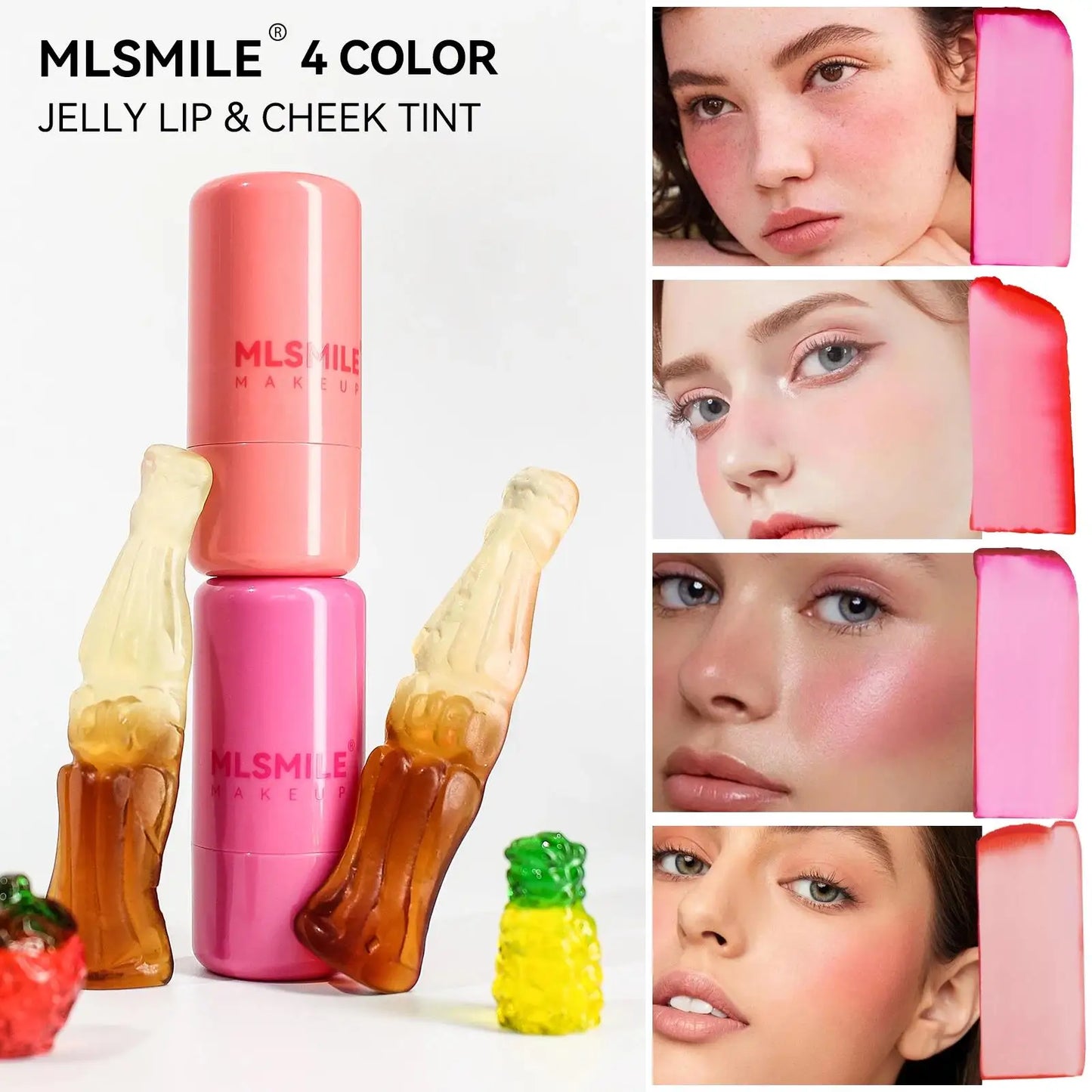 MLSMILE 2-in-1 Jelly Blush & Lip Tint Stick | Long-Lasting Glow